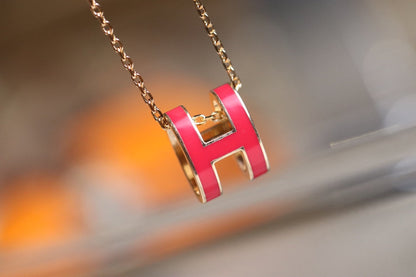 [Crown  Jewelry]POP H PEDANT PINK GOLD