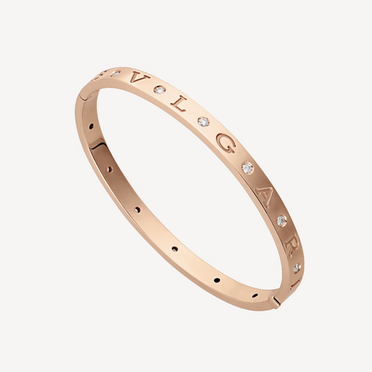 [Crown  Jewelry]ZERO 1 PINK GOLD 12 DIAMONDS BRACELET