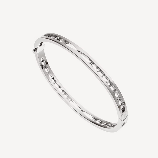 [Crown  Jewelry]ZERO 1 SPIRAL LOGO SILVER BRACELET