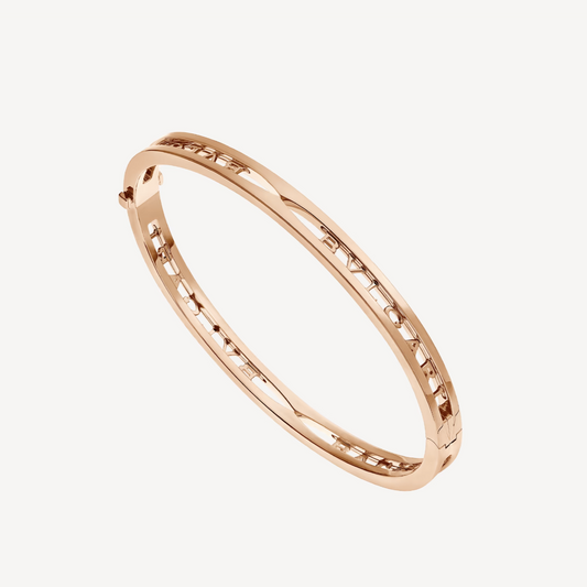 [Crown  Jewelry]ZERO 1 SPIRAL LOGO PINK GOLD BRACELET