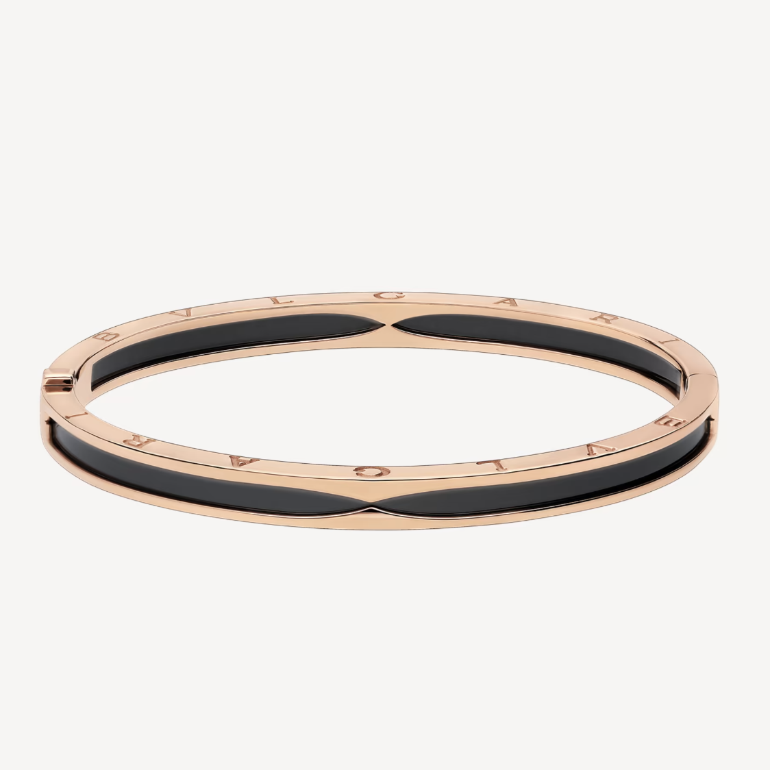 [Crown  Jewelry]ZERO 1 PINK GOLD WITH BLACK CERAMIC BRACELET