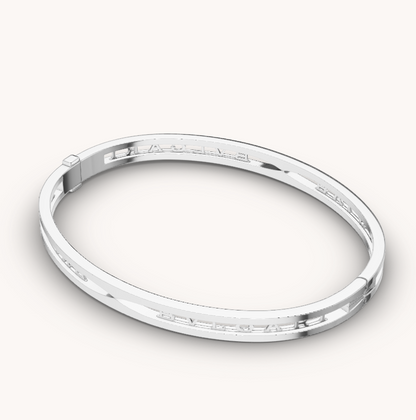 [Crown  Jewelry]ZERO 1 SPIRAL LOGO SILVER BRACELET