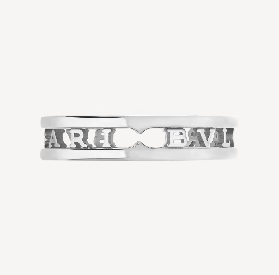 [Crown  Jewelry]ZERO 1 ONE-BAND WITH OPENWORK LOGO SPIRAL RING