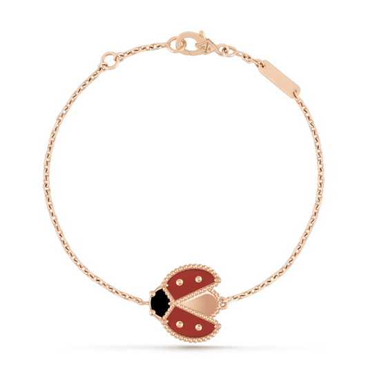 [Crown  Jewelry]LUCKY SPRING 1 MOTIF PINK GOLD BRACELET