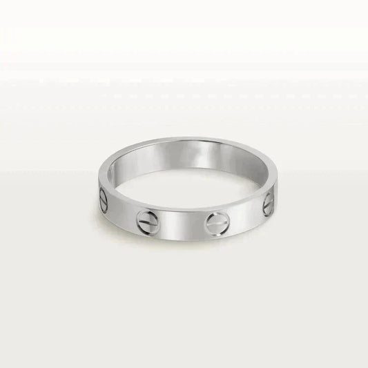 [Crown  Jewelry]LOVE RING 4MM 1 DIAMOND SILVER